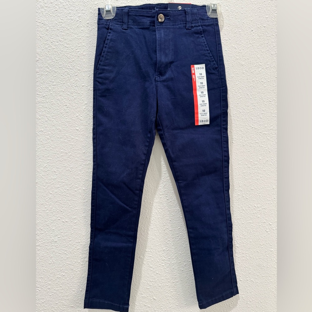 Izod Kids Stretch Chino Pants in Navy Blue